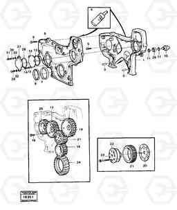 4987 Tim.gear casing and gears A25 VOLVO BM VOLVO BM A25, Volvo Construction Equipment