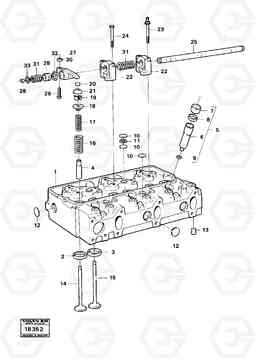 15391 Cylinder head L120 Volvo BM L120, Volvo Construction Equipment