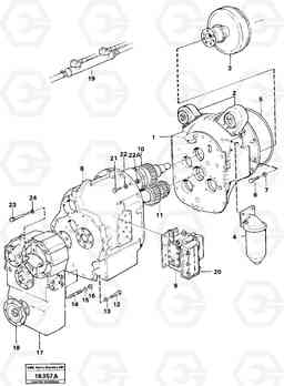 19147 Hydraulic transmission with fitting parts L120 Volvo BM L120, Volvo Construction Equipment