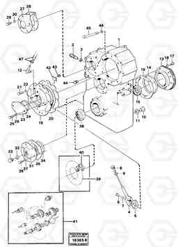 50307 Dropbox housing and cover L120 Volvo BM L120, Volvo Construction Equipment