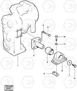15885 Gear box housing with fitting parts L120 Volvo BM L120, Volvo Construction Equipment
