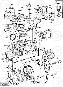 20615 Water pump and thermostat housing A25 VOLVO BM VOLVO BM A25, Volvo Construction Equipment