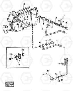 25701 Fuel pipe - fuel tank td 71 ga 5350B Volvo BM 5350B SER NO 2229 - 3999, Volvo Construction Equipment