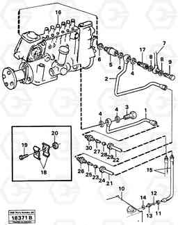 63625 Fuel pipe - fuel tank A25 VOLVO BM VOLVO BM A25, Volvo Construction Equipment