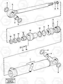 1438 Hydraulic cylinder, tilting L90 L90, Volvo Construction Equipment