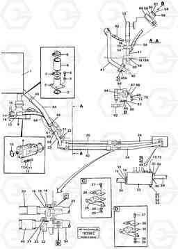 93814 Feed lines L120 Volvo BM L120, Volvo Construction Equipment