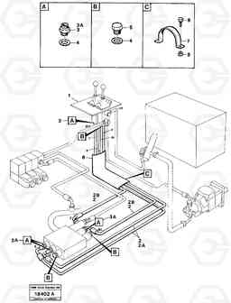 19430 Servo-system control lines L120 Volvo BM L120, Volvo Construction Equipment