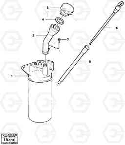 20394 Oil filler and dipstick L90 L90, Volvo Construction Equipment