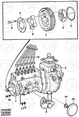 12842 Fuel injection pump with fitting parts L90 L90, Volvo Construction Equipment