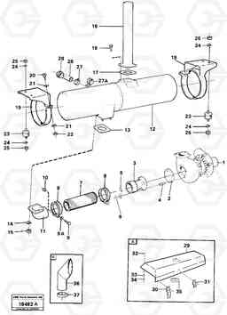 51887 Exhaust system L120 Volvo BM L120, Volvo Construction Equipment