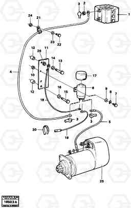 38137 Starter element with fitting parts. L90 L90, Volvo Construction Equipment