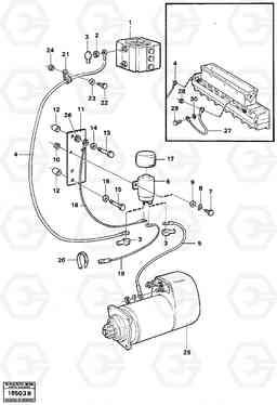 41831 Starter element with fitting parts L120 Volvo BM L120, Volvo Construction Equipment