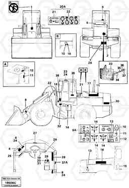 65946 Sign plates and decals L120 Volvo BM L120, Volvo Construction Equipment