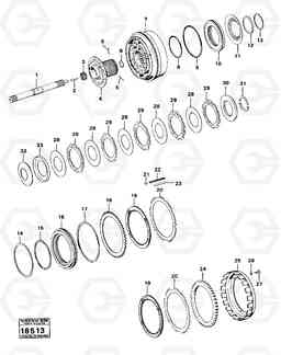 1940 Clutch. 5350B Volvo BM 5350B SER NO 2229 - 3999, Volvo Construction Equipment