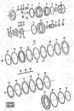 34564 Clutch e,f A25 VOLVO BM VOLVO BM A25, Volvo Construction Equipment