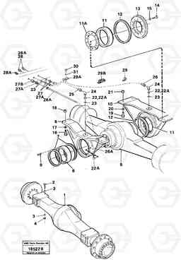 36210 Driveshafts with assembly parts L120 Volvo BM L120, Volvo Construction Equipment