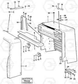 40394 Radiator casing L120 Volvo BM L120, Volvo Construction Equipment