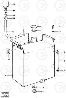 71578 Tank with fitting parts L120 Volvo BM L120, Volvo Construction Equipment