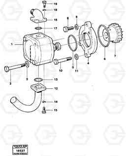 8728 Pump with fitting parts L120 Volvo BM L120, Volvo Construction Equipment