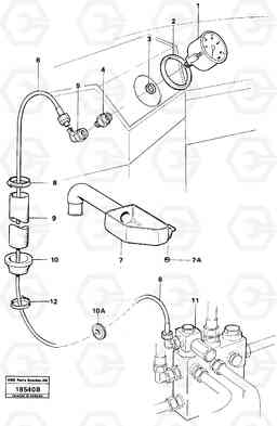 76259 Manometer with fitting parts L120 Volvo BM L120, Volvo Construction Equipment