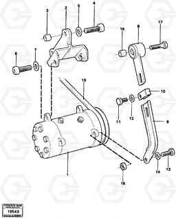 45262 Air-compressor with fitting parts L120 Volvo BM L120, Volvo Construction Equipment