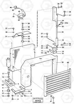 4151 Condenser with fitting parts L120 Volvo BM L120, Volvo Construction Equipment