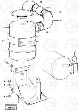 15399 Oil bath filter L120 Volvo BM L120, Volvo Construction Equipment