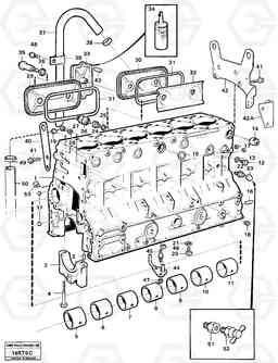 100732 Cylinder block L120 Volvo BM L120, Volvo Construction Equipment