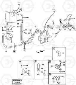 23358 Hydraulic brake system: oil tank-foot brake valve L120 Volvo BM L120, Volvo Construction Equipment