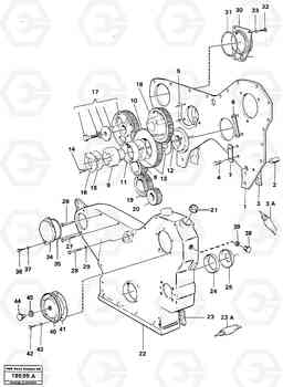 99831 Timing gear casing and timing gears L70 L70 S/N -7400/ -60500 USA, Volvo Construction Equipment