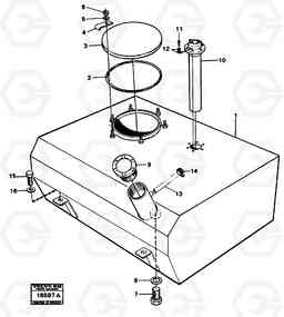 66357 Fuel tank L70 L70 S/N -7400/ -60500 USA, Volvo Construction Equipment