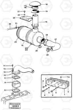 2866 Inlet system. L70 L70 S/N -7400/ -60500 USA, Volvo Construction Equipment