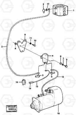 4822 Starter element with fitting parts. L70 L70 S/N -7400/ -60500 USA, Volvo Construction Equipment