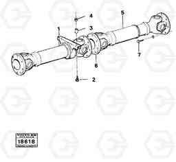 21809 Propeller shaft 4 x 4 A25 VOLVO BM VOLVO BM A25, Volvo Construction Equipment