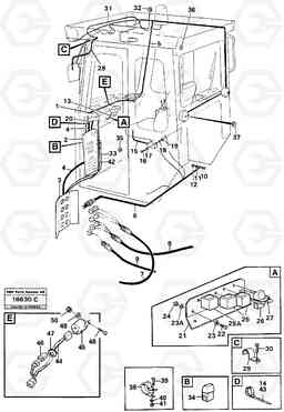 4820 Electrical system cab L70 L70 S/N -7400/ -60500 USA, Volvo Construction Equipment