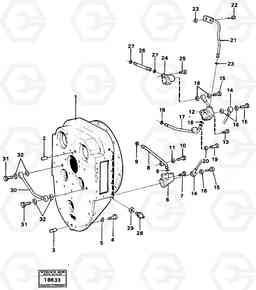 40654 Converter housing with fitting parts L70 L70 S/N -7400/ -60500 USA, Volvo Construction Equipment