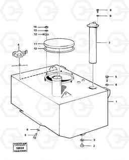 20585 Fuel tank. 4200B 4200B, Volvo Construction Equipment