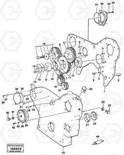 99820 Timing gear casing and timing gears L50 L50 S/N -6400/-60300 USA, Volvo Construction Equipment