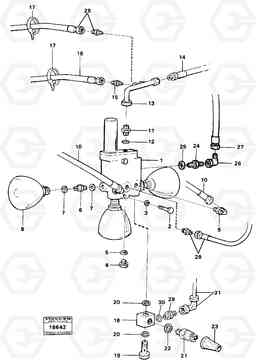 2870 Relief valve with fitting parts L70 L70 S/N -7400/ -60500 USA, Volvo Construction Equipment