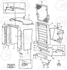 23726 Radiator shell. L160 VOLVO BM L160, Volvo Construction Equipment