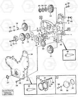 25960 Timing gear casing and gears L160 VOLVO BM L160, Volvo Construction Equipment