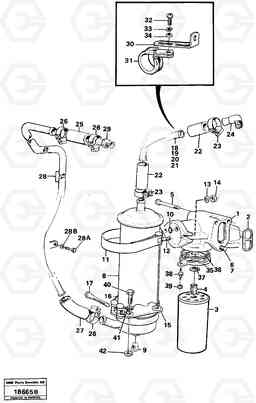 75937 Oil filter and oil cooler L160 VOLVO BM L160, Volvo Construction Equipment