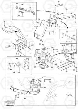 22643 Front and rear mudguards L70 L70 S/N -7400/ -60500 USA, Volvo Construction Equipment