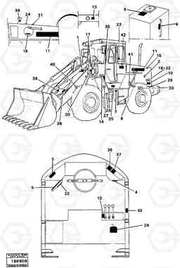 65955 Sign plates and decals L70 L70 S/N -7400/ -60500 USA, Volvo Construction Equipment