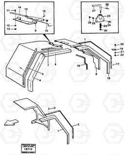 21972 Front and rear mudguards 90523 L70 L70 S/N -7400/ -60500 USA, Volvo Construction Equipment