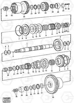 12686 Hydraulic clutch, 1:st and 2:nd speeds. L70 L70 S/N -7400/ -60500 USA, Volvo Construction Equipment