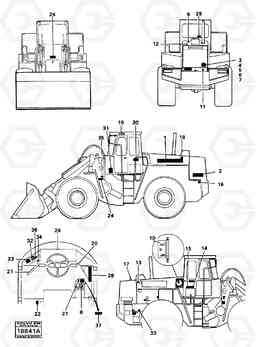 65951 Sign plates and decals L160 VOLVO BM L160, Volvo Construction Equipment