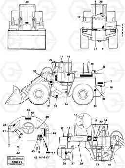 65952 Sign plates and decals. L160 VOLVO BM L160, Volvo Construction Equipment