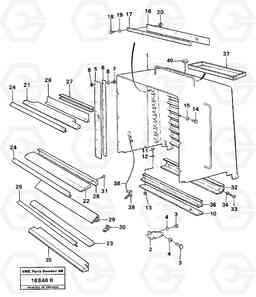22664 Radiator casing L160 VOLVO BM L160, Volvo Construction Equipment