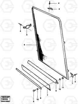 17373 Dust guard L120 Volvo BM L120, Volvo Construction Equipment